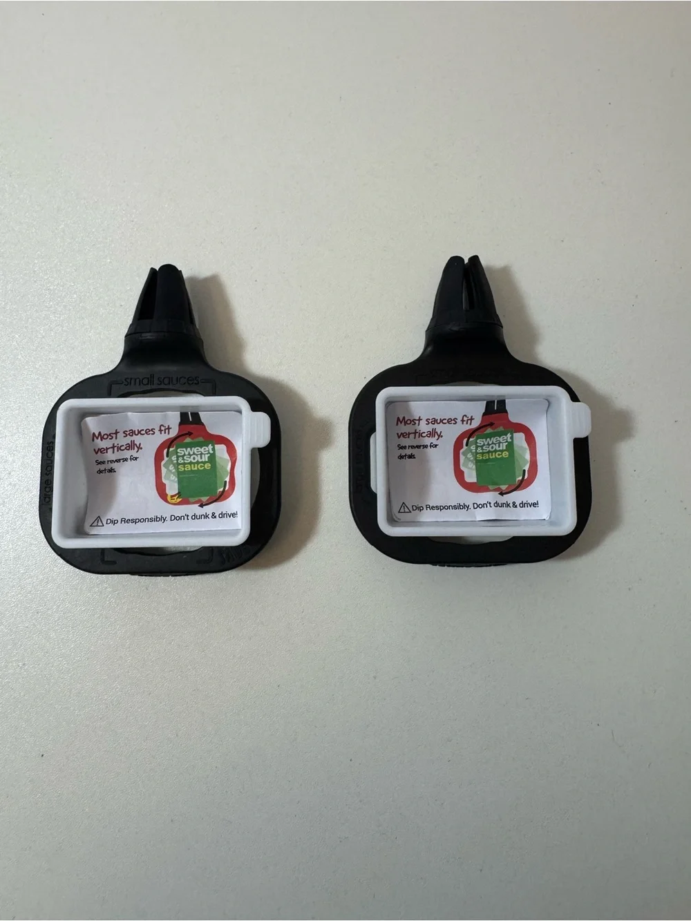 Universal Black Car Vent Sauce Holder - Fits Most Sauce Cups